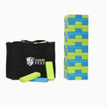 Tailgating Pros Premium Giant Toppling Timbers with Carrying Case – Choose Your Team Colors! Jumbo Outdoor Yard Game, Tower Grows to Over 5 Feet! - color: Lime/Turquoise