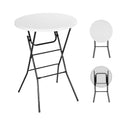 Nice C Plastic High Top Round Table, Portable Cocktail Bar Table, 31.5" Folding Counter Height Tables, Waterproof Outdoor/Indoor Tables for Parties, Weddings, Camping, Backyard (White, 1 Pack) - size: White 1 Pack