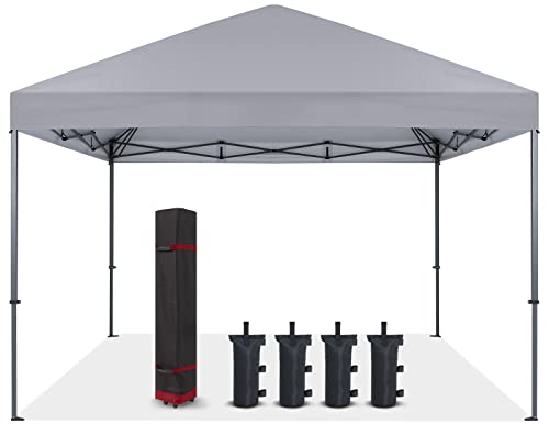 COOSHADE Durable Easy Pop Up Canopy Tent 12x12Ft(Gray) - color: Light Gray, size: 12x12Ft