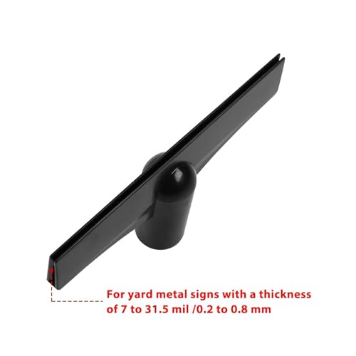 2 Pack Metal Yard Sign Stakes, 38 Inch Height Sign Holder, Rust, Wind & Dust Resistant Sturdy Metal Stake for Ground Yard Lawn - color: Black