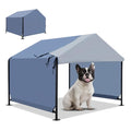 Dog Shade Shelter 2.5'x2.1'x2.1' for Small Dogs, Pet Outdoor Tent with Upgraded Doors, Outside Sun Rain Canopy Pet House for Dogs, Cats, Small Animals and Livestock, Navy Blue - style: Navy Blue-S