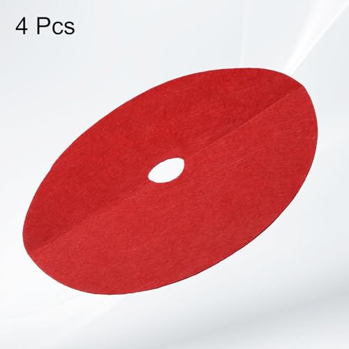 HARFINGTON 4pcs Tree Mulch Ring 9.8 Inch Non-Woven Round Tree Protector Weed Barrier Mat Plant Cover Rings for Weed Grass Control Root Protection, Red - color: Red, size: 9.8