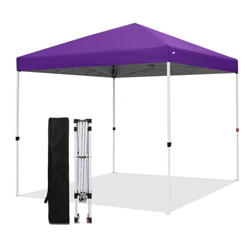 Northroad 8X8 FT Pop Up Canopy, Outdoor Instant Canopy Tent w/Carrying Bag, Portable Gazebo Shelter for Wedding Party,Commercial Event,Patio,Garden,Beach -Purple - color: Purple, size: 8x8