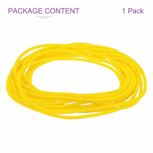DMiotech 50ft Wire Loom Split Tubing 1/4 Inch(6.4mm) ID, Cord Protectors from Pet Flexible Conduit Cable Management for Office Home Garden, Yellow - color: Yellow, size: 1/4"-50ft
