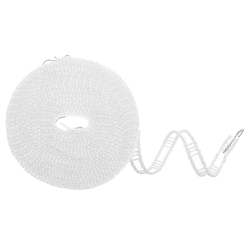 uxcell Windproof Clothesline, 8M 26ft Plastic Non-Slip Clothes Drying Rope Portable Travel Clothesline for Courtyard Outdoor Laundry Camping, White - color: White, size: 26.2ft