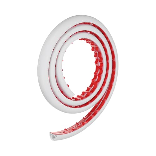 HARFINGTON 4ft Cord Cover Floor W0.3 x H0.3 Inner Channel PVC Hide Extension Cable Floor Wire Hider Wire Covers Protector for Prevent Cable Trips Cables Management, White - color: White, size: W0.3"xH0.3"x4ft
