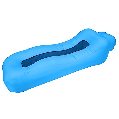 Inflatable Lounger, Ultralight Portable Ergonomic Beach Bed Air Sofa Couch Waterproof Anti-Air Leaking for Indoor Outdoor Hiking Camping Traveling, No Pump Required (Color C) - color: Color C
