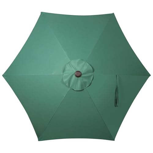 Blissun 7.5 ft Patio Umbrella, Yard Umbrella, Outdoor Market Umbrella with Push Button Tilt Crank, Seaglass - color: Seaglass