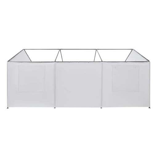 Carport Replacement Side Wall Tarp Top for 10' x 20' Carport Frame Replacement Sidewall Cover (White Top Cover and Frame Not Included)