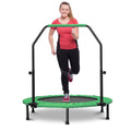 HYD-Parts 40" 48" Mini Trampoline for Adults and Kids Exercise Rebounder with Adjustable Bar Fitness Trampoline Indoor Max Load 330 440lbs - color: Green-40in