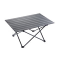 Aluminum Alloy Camping Folding Table - Portable Picnic Desk with Carry Bag, Lightweight Outdoor Dining Set (Black Table (Large)) - color: Black Table (Large)