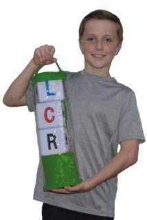 LCR Big Left Center Right™ Dice Game - Zip Bag (Green) - color: Green