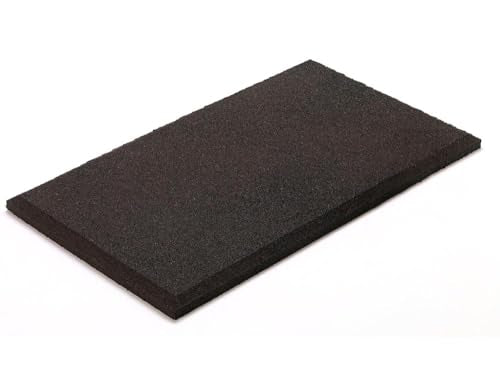 Playsafer Heavy Duty Commercial Grade Rubber Playground Safety Mat - Playground Protection Mat for Swings and Slides - 54" Long X 32" Wide x 2" Thick (Brown) - color: Brown