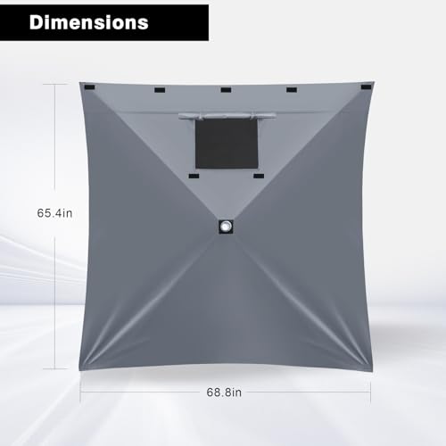 MASTERCANOPY Wind Screen Side Panel with Window for 12x12 Escape Screen Shelter Canopy Tent - Weatherproof, UV Resistant Sun Shade Attachment Accessory (Beige, 1 Pack) - color: Gray, size: 12x12