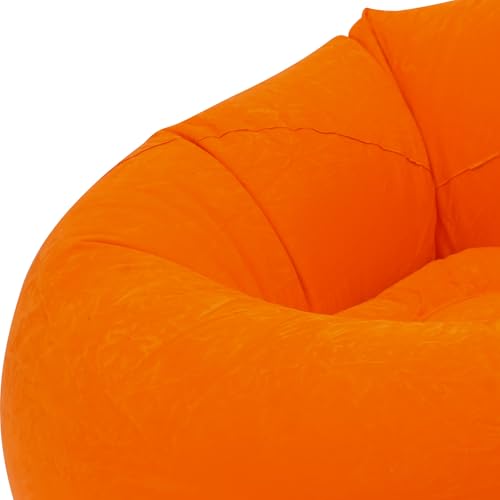 9 Pieces Inflatable Sofa with 2 Foot Pumps, Inflatable Chairs for Adults Kids, Blow Up Couch Camping Lounger, 264LBS Portable Air Sofa for Indoor Outdoor Party, Orange