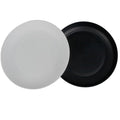 Wheat Straw Plates Set of 2, 9 Inch Unbreakable Dinner Plates, Reusable Plate for Camping,Picninc,Family Dinner, Dishwasher & Microwave safe (Black and White) - color: Black,White
