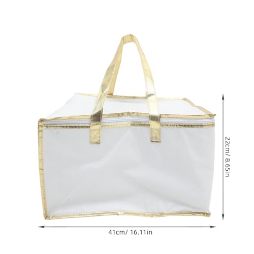 Cabilock Insulated Food Bag 16.14X16.14X8.66In Portable Heat Preservation Takeout Storage Bag for Hot and Cold Meals Outdoor Catering