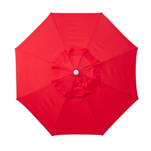 PICNIC TIME 5.5 Ft Portable Beach Umbrella, Lightweight UV Protection Sunshade with Tilt Pole & Carry Bag, Outdoor Canopy Umbrella for Beach, Sand, Pool, Patio, Camping, Travel, or Backyard Shade, (Red) - color: Red