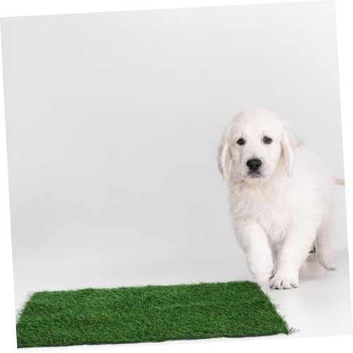 ibasenice Dog Artificial Grass Pee Pad for Potty Training Reusable Fake Grass Turf Drainage for Indoor and Outdoor Use Washable for Dogs