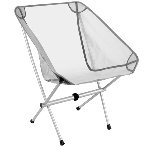 G2 GO2GETHER Ultra-Light Folding Camping Chair, All-Aluminum Frame, Surper Breathable Fabric, Easy to Carry, Compact Storage Size (1, Grey) - color: Grey