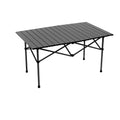 Wind Tour Portable Camping Table Folding Side Table Aluminum Lightweight Table with Carry Bag for Outdoor Cooking Hiking Picnics BBQ Travel (37.4 * 22.4 * 19.7Inches,Black) - color: 37.4*22.4*19.7inches,black