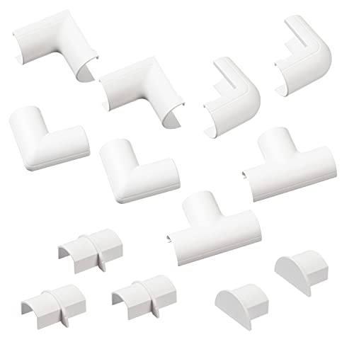 D-Line Cord Cover Accessory Pack - Only for use with 0.78in (W) x 0.39in (H) Lengths - color: White, size: 0.78x0.39in - Accessory Pack