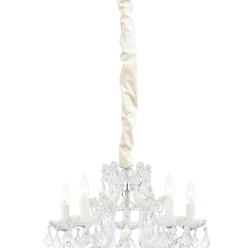 StangH Lamp Cord Cover with Sticky Tape - Chandelier Cord Cover Light Fixtures Extendable Cord Organizer Mini Cable Hider Keep Home & Office Clean Elegantly for TV/Computer/Desk 72 Inch 1 Pc -Ivory - color: Ivory, size: 72"L x 4.5"W-1PACK