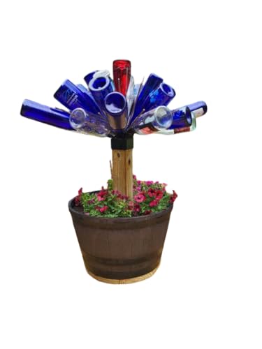 USA Made - 4X4 Post Awesome Blossom 49 Wine Bottle Tree FITS 4X4 Post~ Gardener Design Special - Solid Welded bottletree Yard and Garden