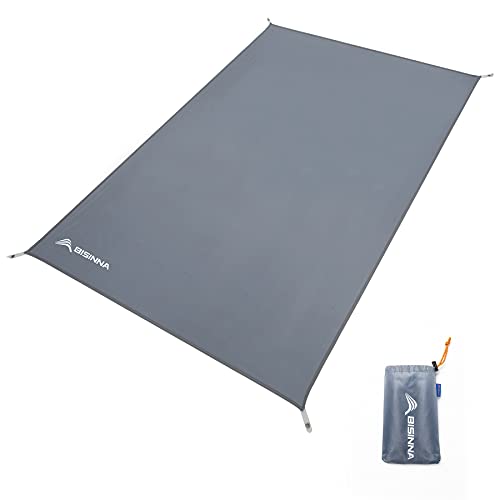 BISINNA Waterproof Camping Tarp Mutifunctional Tent Footprint, Groundsheet Picnic and Beach Mat with Carrying Storage Bag for Picnic, Hiking,Backpacking,Hammock - size: 4 Person(86.6''x92.5'')
