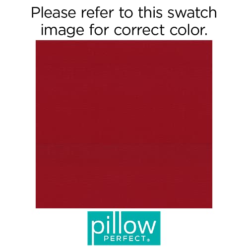 Pillow Perfect Pompeii Solid Indoor/Outdoor Floor Pillow Plush Fill, Weather and Fade Resistant, Floor - 25" x 25", Red, - color: Red Pompeii, size: Floor - 25" x 25"