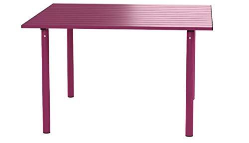 A2716F Low Aluminum Portable Table with Carrying Bag, Fuchsia - color: Fuschia