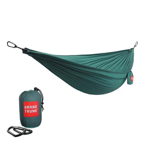 Grand Trunk Ultralight Camping Hammock - Lightweight and Portable Travel Hammock for Camping, Hiking, Backpacking, Beach, and Other Travel, Green - color: Green