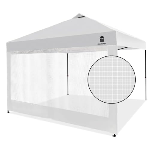 Mesh Sidewall for 10x10 Pop Up Canopy - Straight Leg, Commercial Grade White Mesh Walls with Windows for Outdoor Camping, 1 Pack Canopy Sidewall Only - color: White-Window