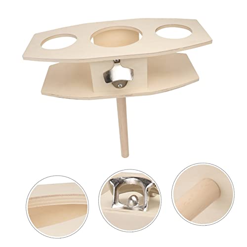 STOBAZA Detachable Wine Stake Natural Rack Outdoor Bar Shelves Beer Liquor Holder