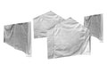 10x20 Sidewall Canopy Carport Tarp Set (4pc) Side Paneling Only Valanced Canopy Sidewall Kit White - color: 4 PC White