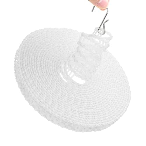 uxcell Windproof Clothesline, 5M 16.4ft Plastic Non-Slip Clothes Drying Rope Portable Travel Clothesline for Courtyard Outdoor Laundry Camping, White - color: White, size: 16.4ft