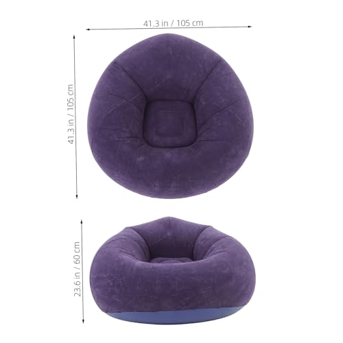 SOLUSTRE Inflatable Bean Bag Chair Portable Lazy Sofa Quick Setup for Living Room Bedroom Camping Includes Inflatable Pump and Compact Design for