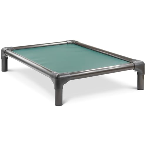 Kuranda Chewproof Elevated Dog Bed - Walnut PVC - 25" x 18" - Heavy Duty Vinyl - Forest - color: Forest, size: 25" x 18" - Walnut PVC
