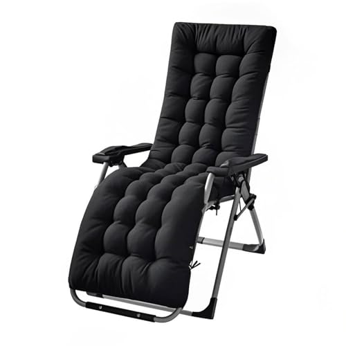 ERWUDEling Lounge Chair Cushion for Outdoor Furniture – Zero Gravity Chair Cushion Replacement, Oversized Waterproof Patio Cushion for Chaise Lounge, Indoor Lounger Chair, Replacement Cushion Only - color: Black, size: 67x19x4 inch