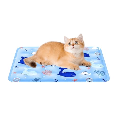 Pet Cooling Mat - 30x40cm, Summer Soft Ice Gel Pad, Pressure-Activated Cold Crate Kennel Bed, Waterproof PVC Comfortable Mat | Heat Relief Cushion for Cats and Dogs, Couch, Sofa, Floor, Cage, Home - size: 30x40cm