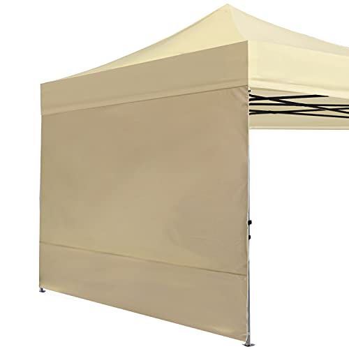 ABCCANOPY Instant Canopy SunWall 10x10 FT, 1 Pack Sidewall Only, No Frame or Top, Beige - color: beige, size: 10x10