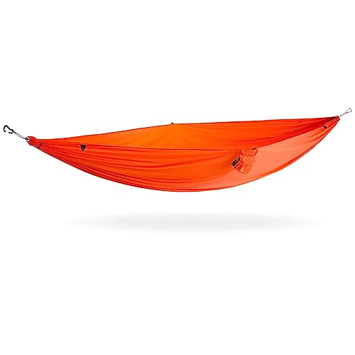 KAMMOK: Roo Single Hammock | Made from Strong & 100% Recycled Water Resistant Ripstop Fabric | Comfortable, Packable, Lightweight (Lifetime Adventure Grade Warranty), Ember Orange - color: Ember Orange, size: Roo Single