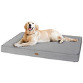 Orthopedic Dog Bed, 44" x 32" Dog Beds Large Sized, Waterproof Pet Mat, Big Pet Mattress Pad with Removable Washable Soft Plush Cover, Egg Crate Foam, Anti-Slip Bottom, Grey - color: Grey, size: 44" x 32"