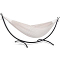 SUNCREAT Portable Outdoor Hammock with Stand Included, Double Hammock with Stand for Outside, Beige - color: Beige