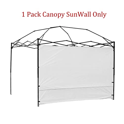 Canopy SunWall, 10x10ft Pop Up Canopy Sidewall for Instant Canopy Tent Gazebos, 1 Pack Sidewall Only Silver-Coated White - color: Silver-coated White