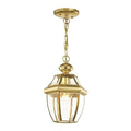 Livex Lighting 2152-02 Monterey 1-Light Outdoor Hanging Lantern, Polished Brass - color: Polished Brass