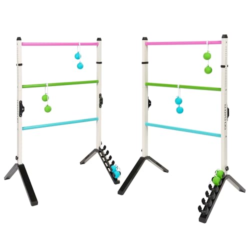 EastPoint Sports Go! Gater Premium Steel Ladderball Set - Features Sturdy Steel Material, Built-in Scoring System, Complete with All Accessories - color: White/Gelato