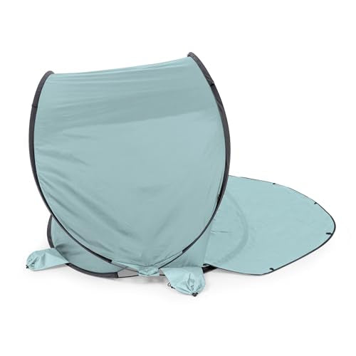 Picnic TIME Manta Portable Beach Tent, Fully-Assembled Pop Up Tent, Beach Shade and Sun Shelter, Instant Outdoor Shade with Carrying Bag for Outdoors and UPF50+ UV Protection, (Light Blue) - color: Light Blue