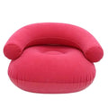 Inflatable Lounge Chair – Flocking PVC 73x73x52cm | Flocked Lounger Seat Lightweight Air Sofa | Portable Blow Up Chair for Outdoor Beach Pool Stadium Travel Living Room and Bedroom Use - color: Hot Pink