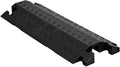 Checkers 1 Channel Industrial Drive Over Cable Protector, Drop Over for 2.25" Lines, 23k/Axle Load Capacity Hose and Cable Ramp for Heavy Duty Equipment, Made in The USA, Black, CP1X225-GP-DO-B - color: Black, style: Drop Over